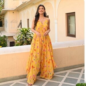 Floral Yellow Jumpsuit